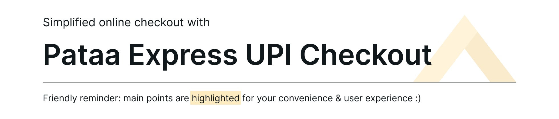 Case study - Pataa Express UPI Checkout